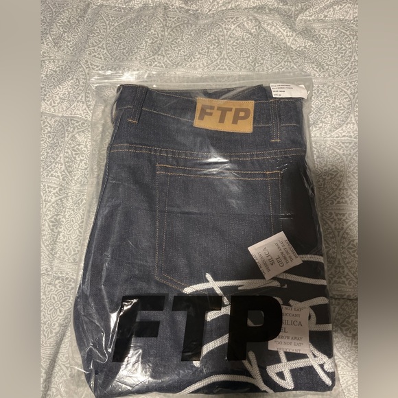 Fuck The Population tag denim (indigo) size 36